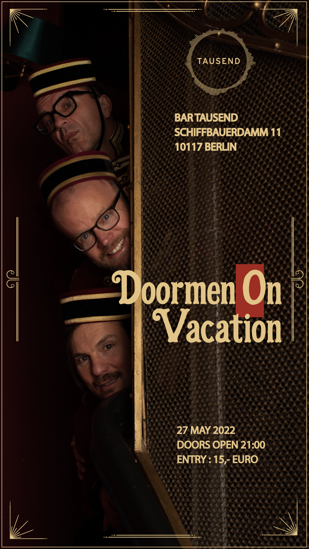 Doormen on Vacation - フライヤー表