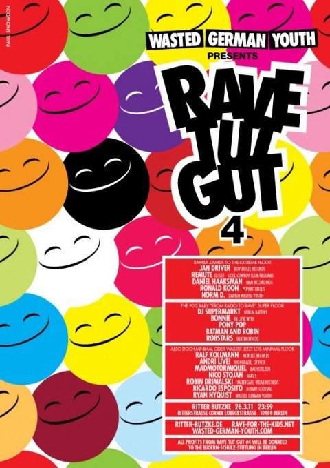 Wasted German Youth presents Rave Tut Gut - フライヤー表