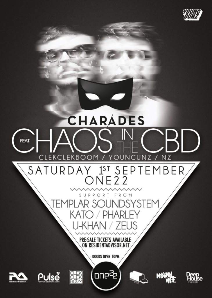 Charades Launch Party Feat. Chaos In The CBD - フライヤー表