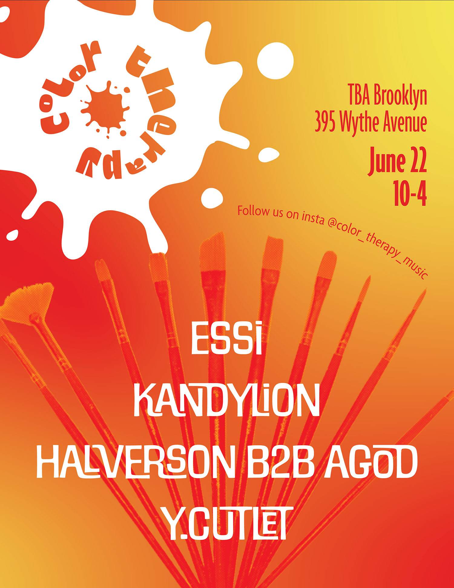 Color Therapy: Essi, Kandylion, Y.Cutlet, Halverson, Agod en TBA Brooklyn,  New York City