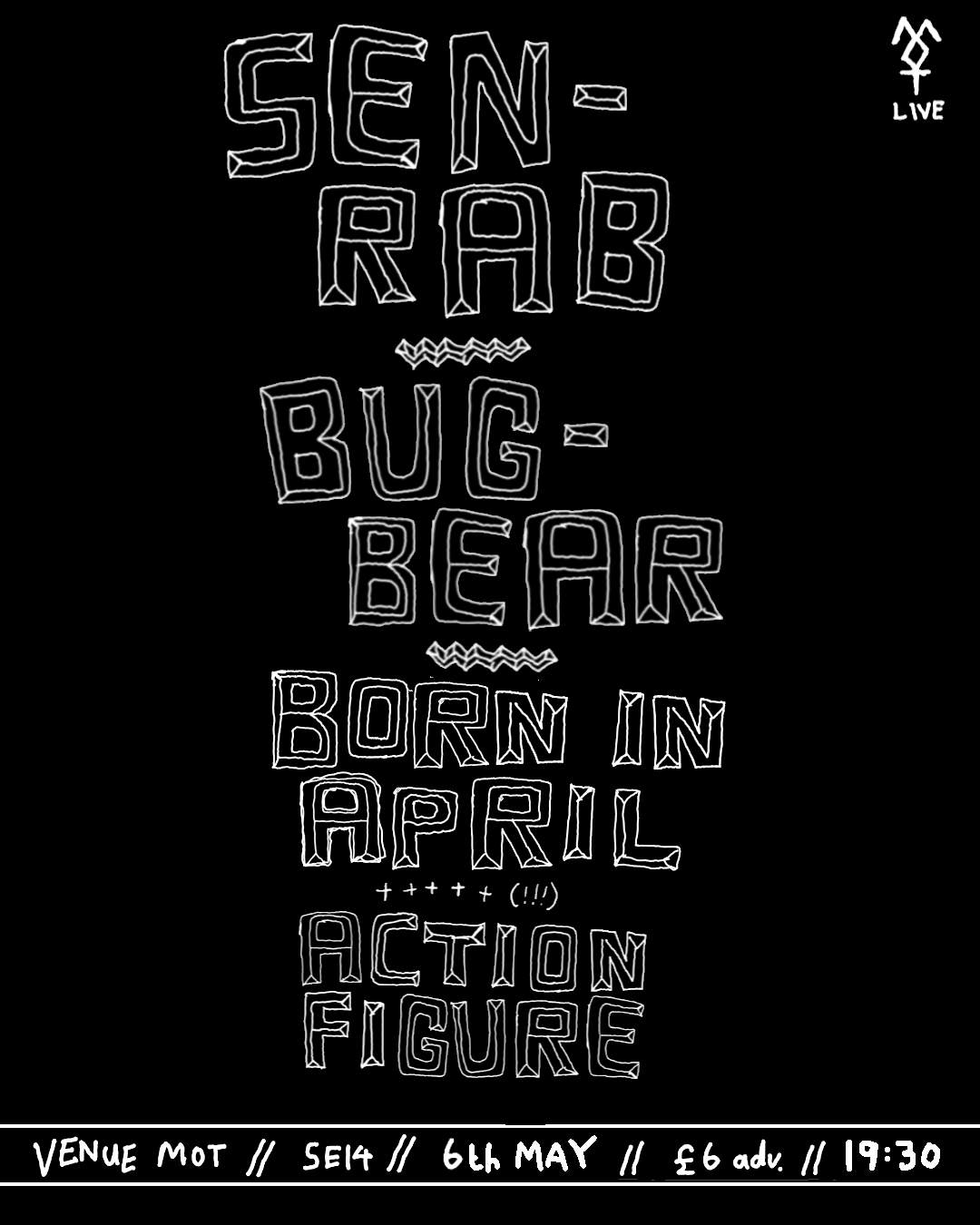 SENRAB / BUGBEAR / BORN IN APRIL / ACTION FIGURE at M.O.T, London