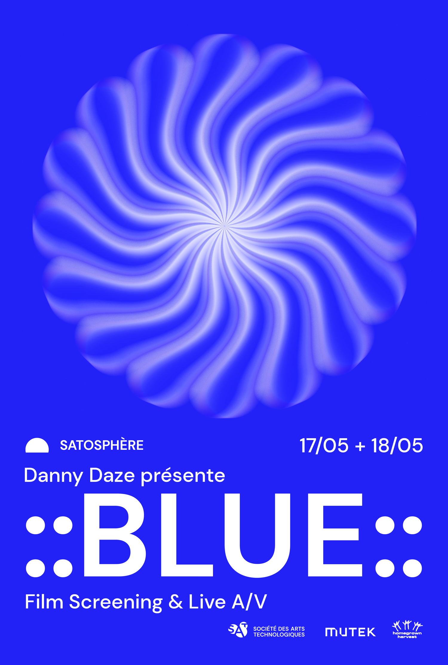 Danny Daze presents :BLUE: Film Screening & Live A/V - フライヤー裏