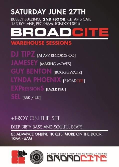 Broadcite Warehouse Sessions - フライヤー表