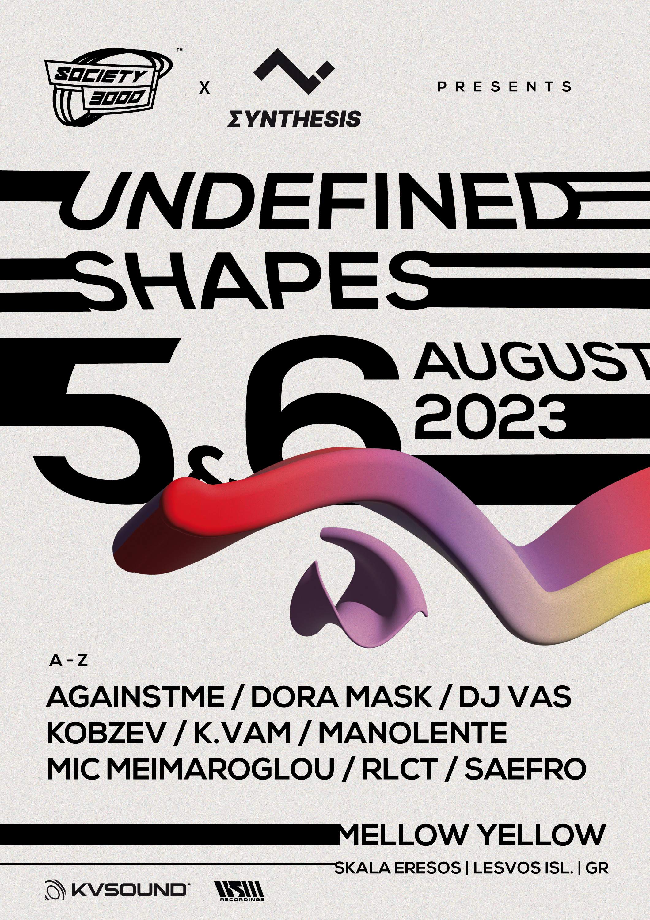 ΣΥΝTHESIS X SOCIETY 3000 presents Undefined Shapes 2023 - Página frontal