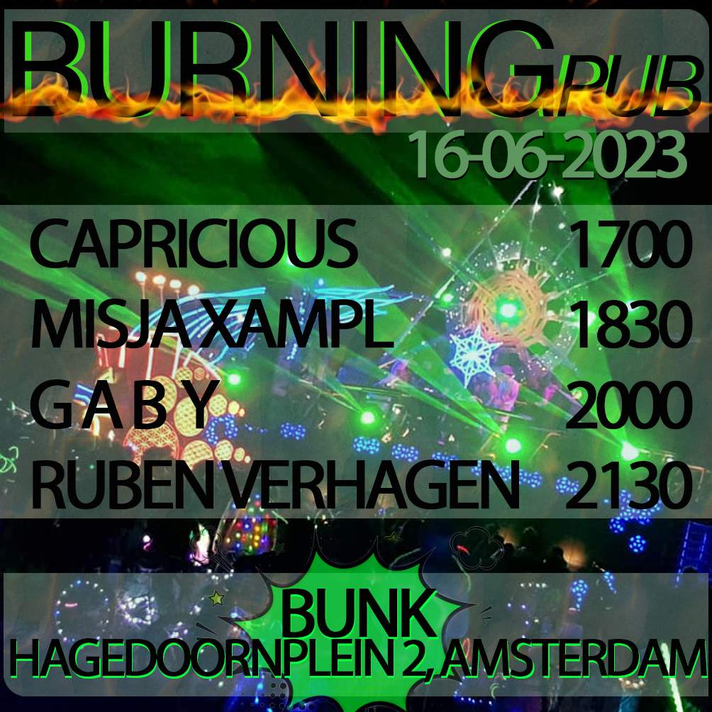 BurningPub Bunk - フライヤー表