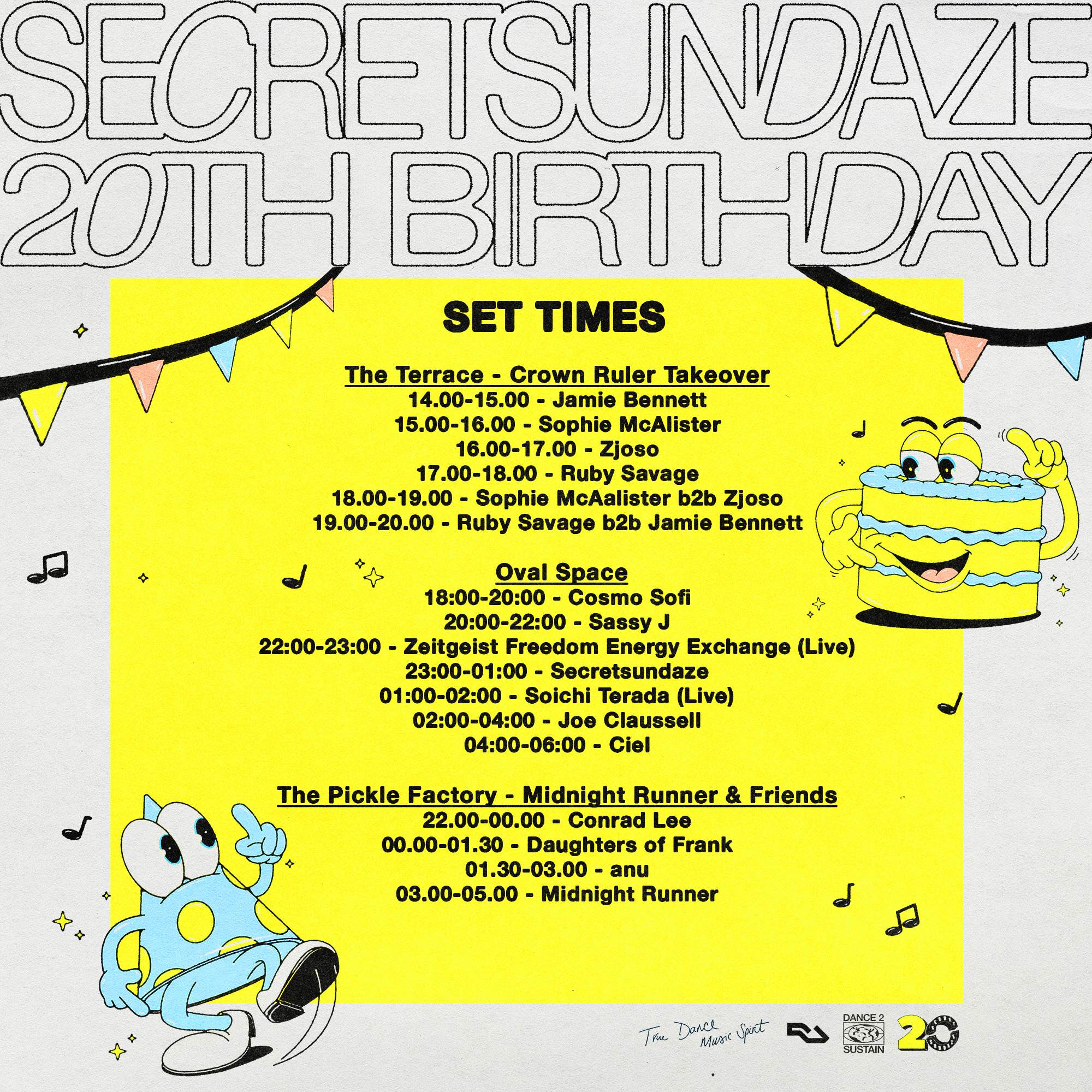Secretsundaze 20th Birthday Party - Página trasera