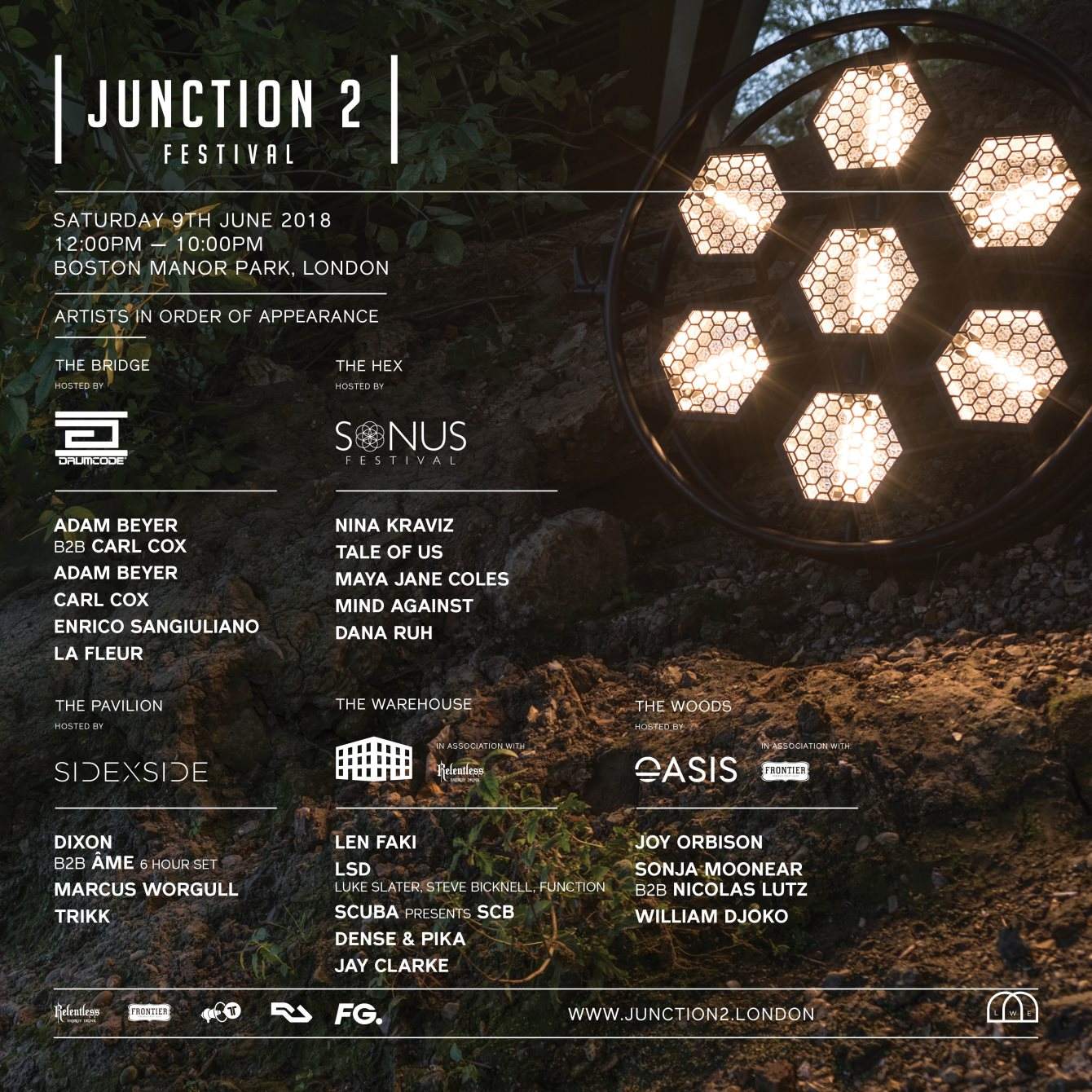 Junction 2 Festival 2018 - フライヤー裏