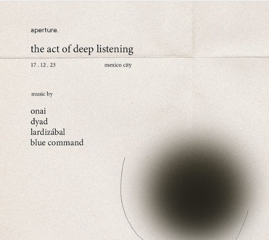 the act of deep listening - フライヤー表