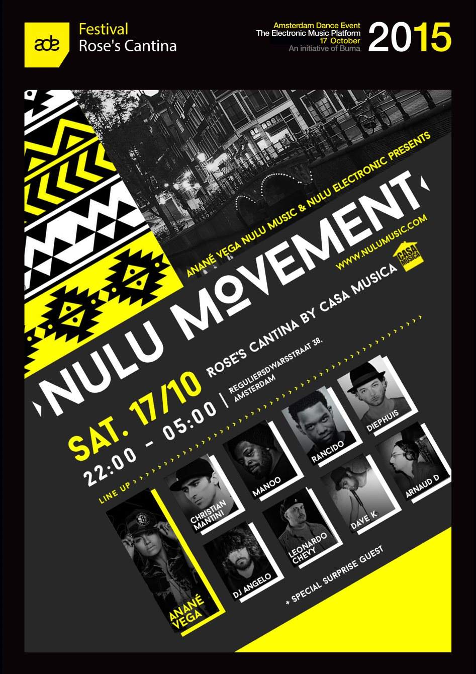 Anane Vega, Nulu Music and Nulu Electronic presents Nulu Movement - Página frontal