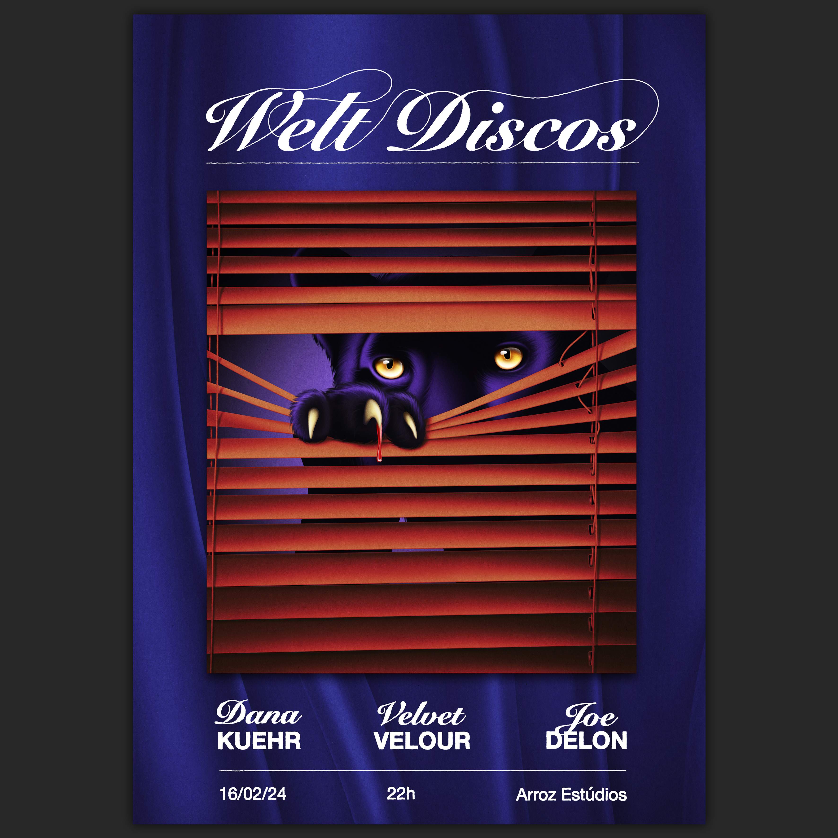Welt Discos! with Dana Kuehr, Velvet Velour, Joe Delon - Página frontal