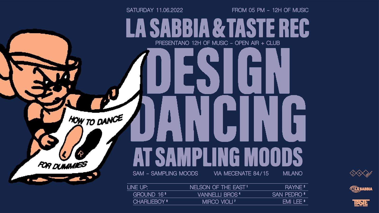 La Sabbia & Taste Rec: Design Dancing - フライヤー表