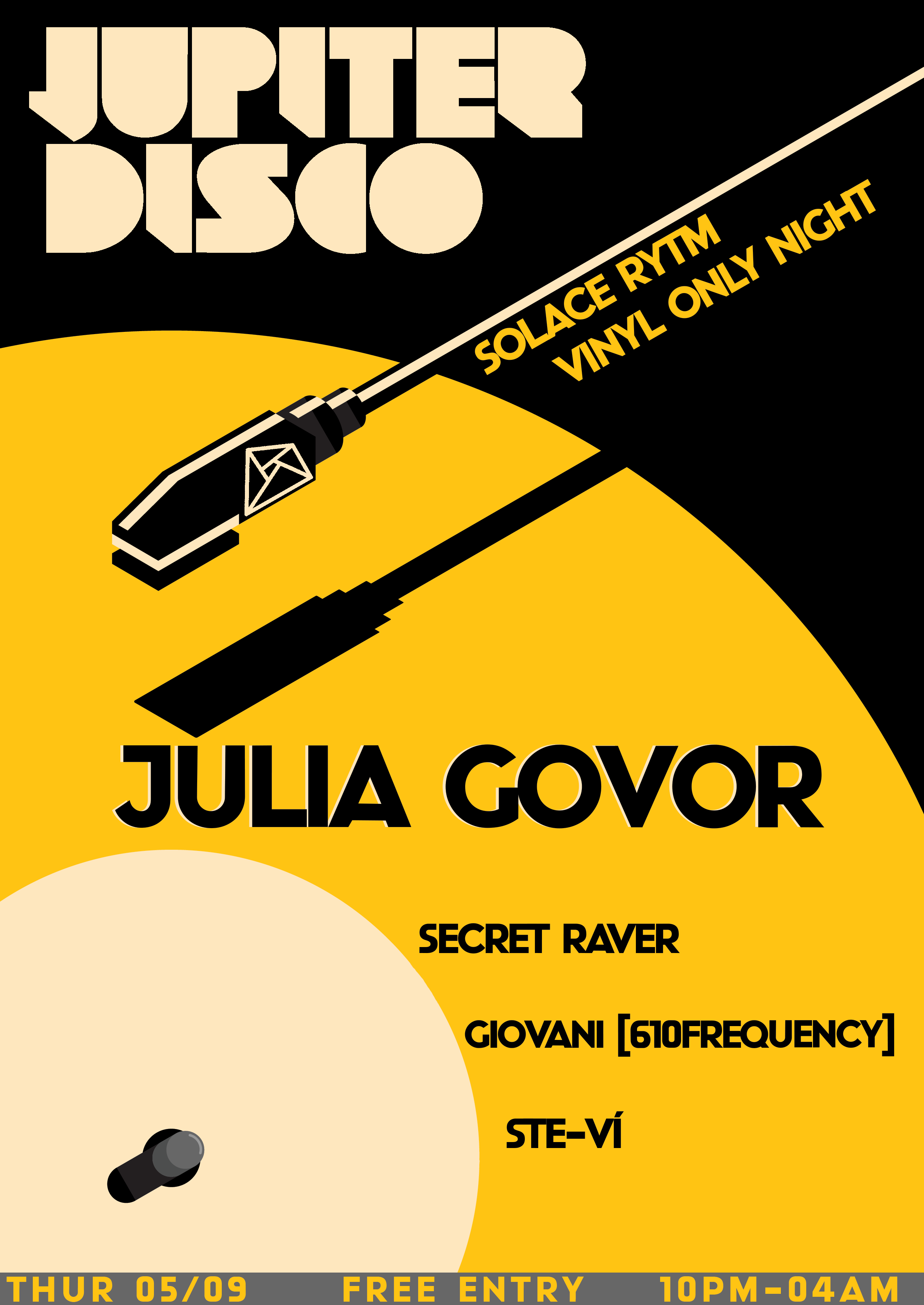 Solace Vinyl Night with Julia Govor - フライヤー表
