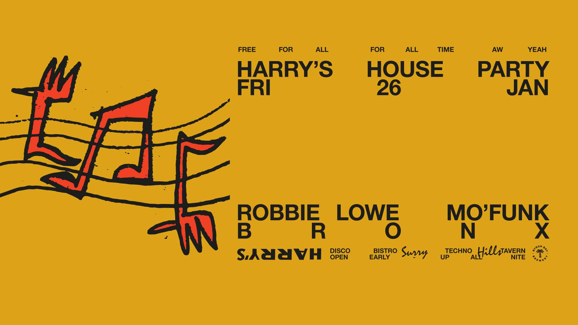 Harry's House Party feat. Robbie Lowe + Mo'Funk + Bronx - Página frontal