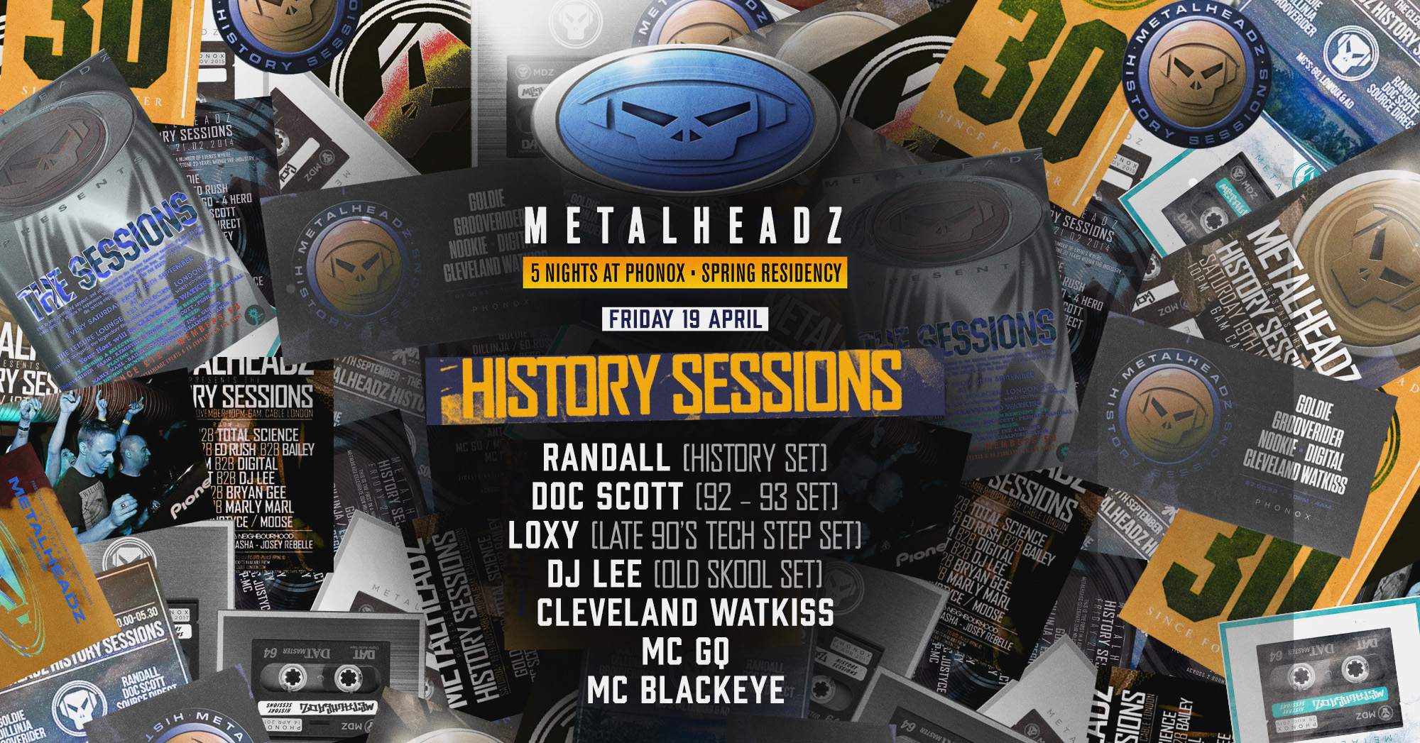 Metalheadz History Sessions [Tickets On The Door] Randall, Doc Scott [92-93 Set], Loxy + more - フライヤー表