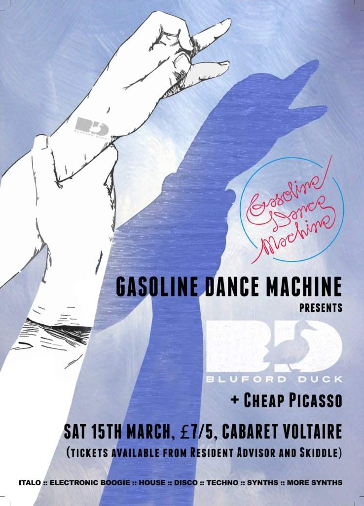 Gasoline Dance Machine presents... Bluford Duck - フライヤー表