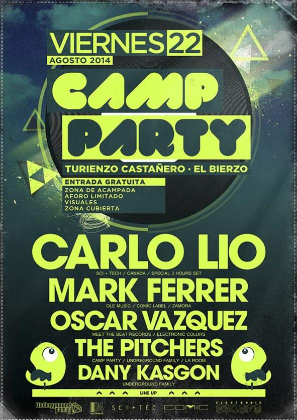 Camp Party 2014 Turienzo Castañero Bierzo - フライヤー表