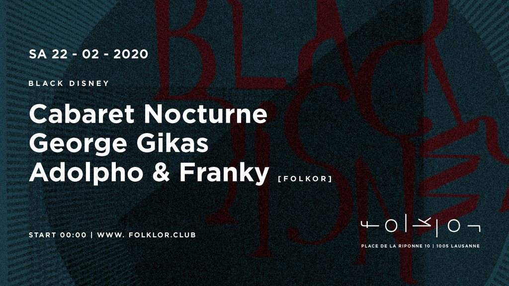 Black Disney /// Cabaret Nocturne - George Gikas - Adolpho & Franky - Página frontal