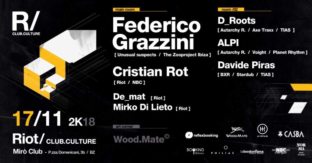 Riot/ Club.Culture presents: Federico Grazzini - Página frontal