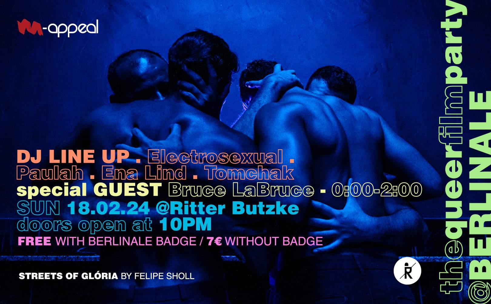 M-appeal Queer Film Party at Berlinale - フライヤー表