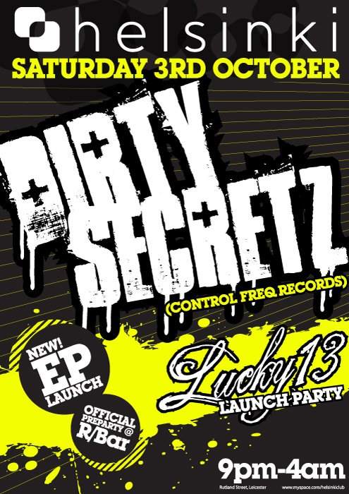 Dirty Secretz Ep Launch Party - フライヤー表
