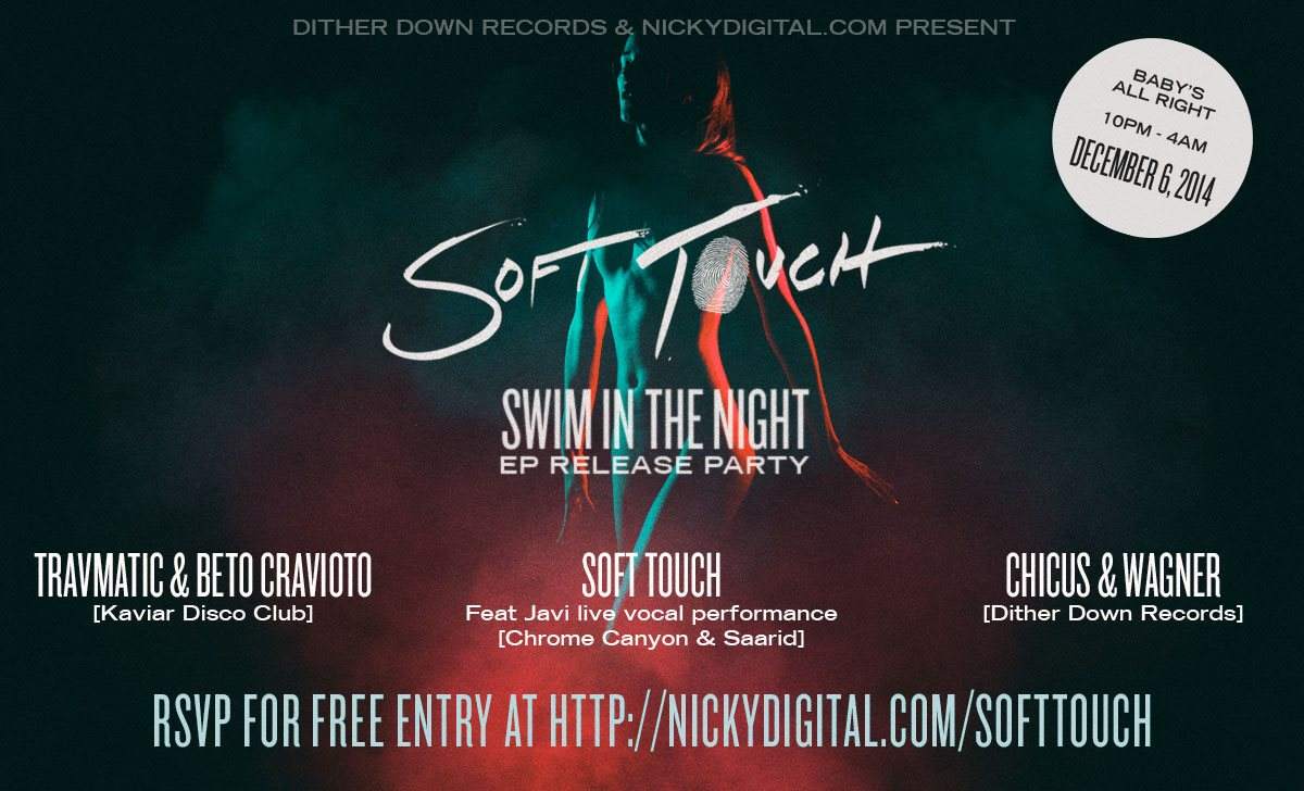Soft Touch - Swim in the Night EP Release Party - フライヤー表