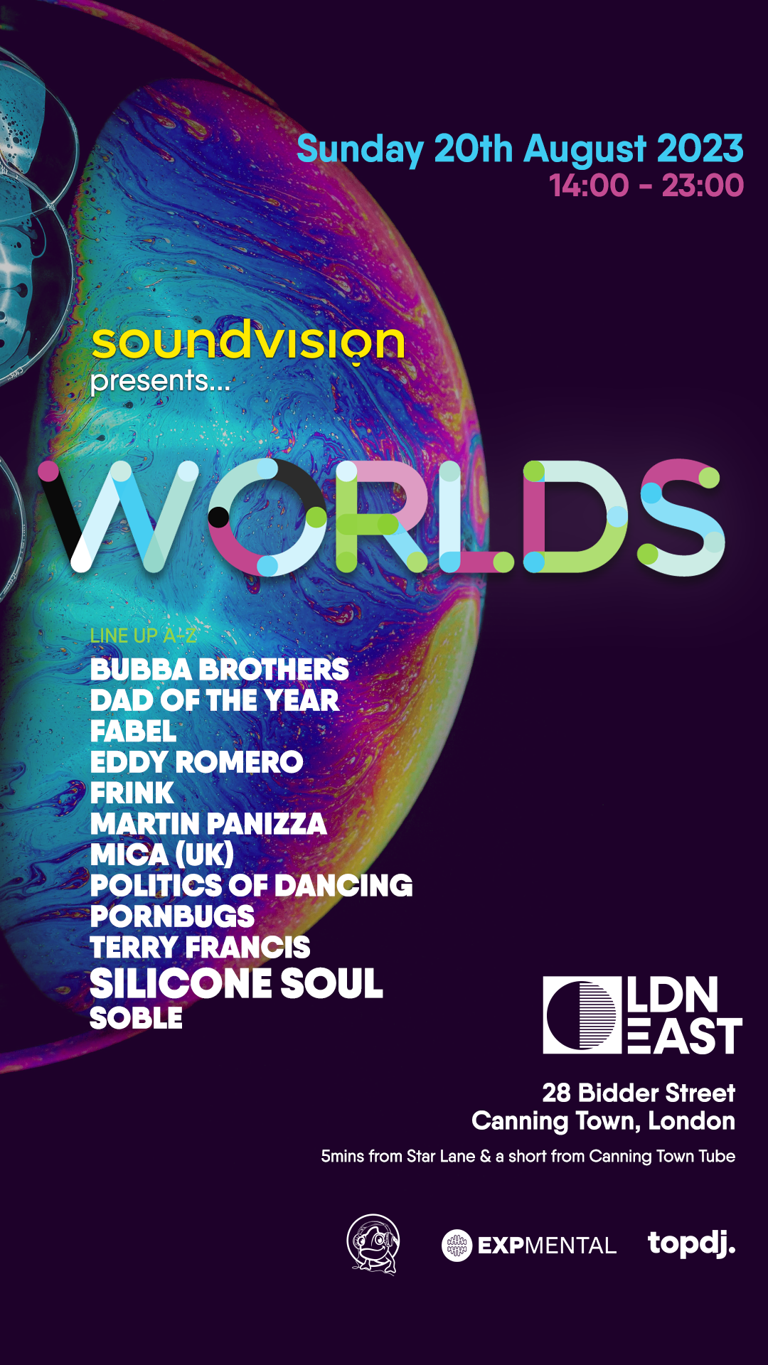 Soundvision presents... WORLDS - フライヤー裏