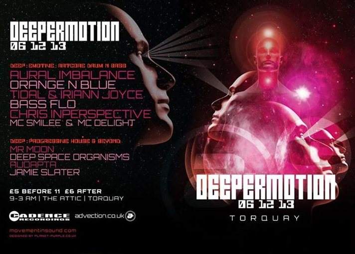 Cadence Recordings & Advection Music presents Deeper Motion - Xmas Party - Página frontal