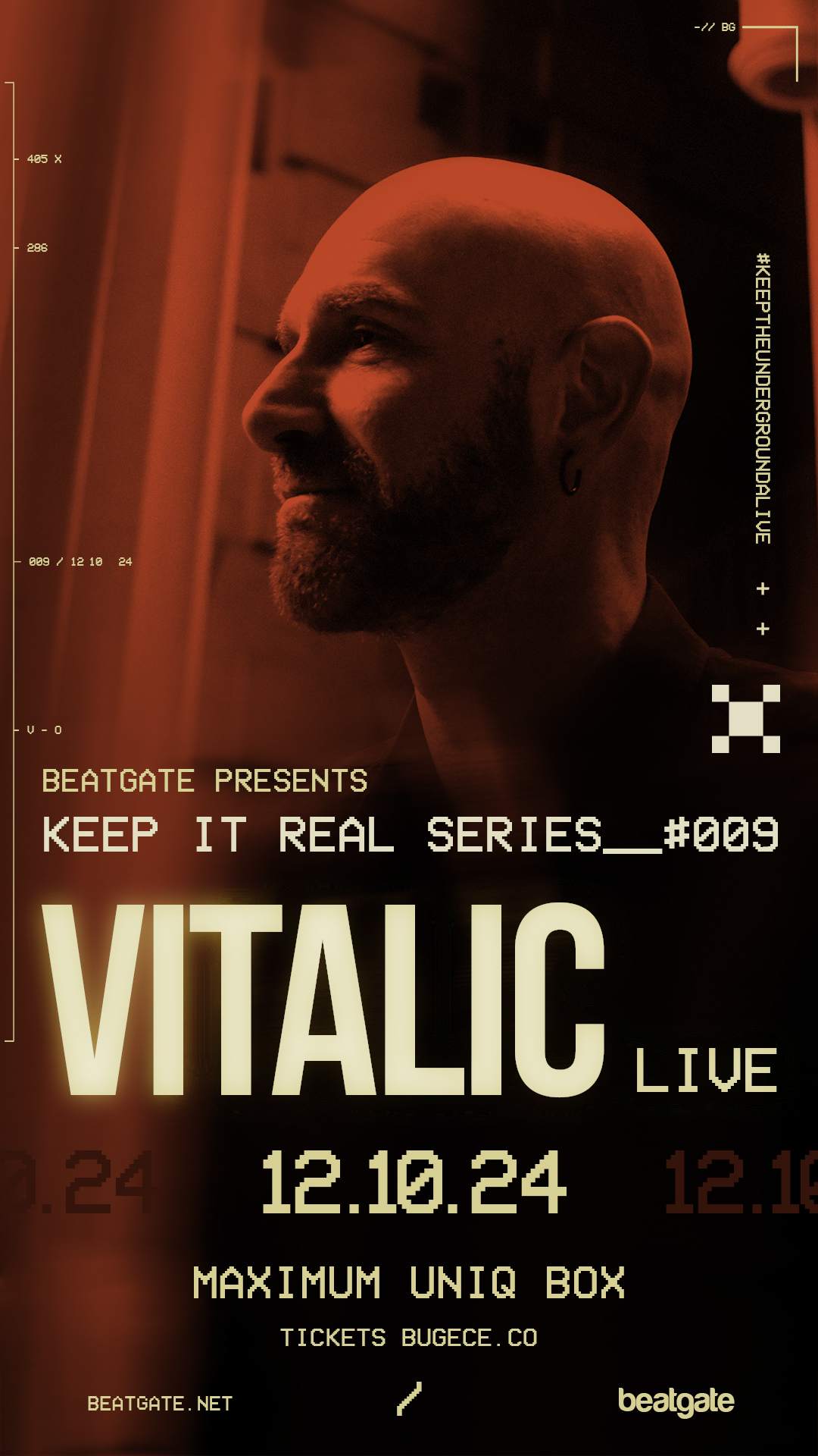 Beatgate with Vitalic (live) - Keep It Real Series #009 - フライヤー裏