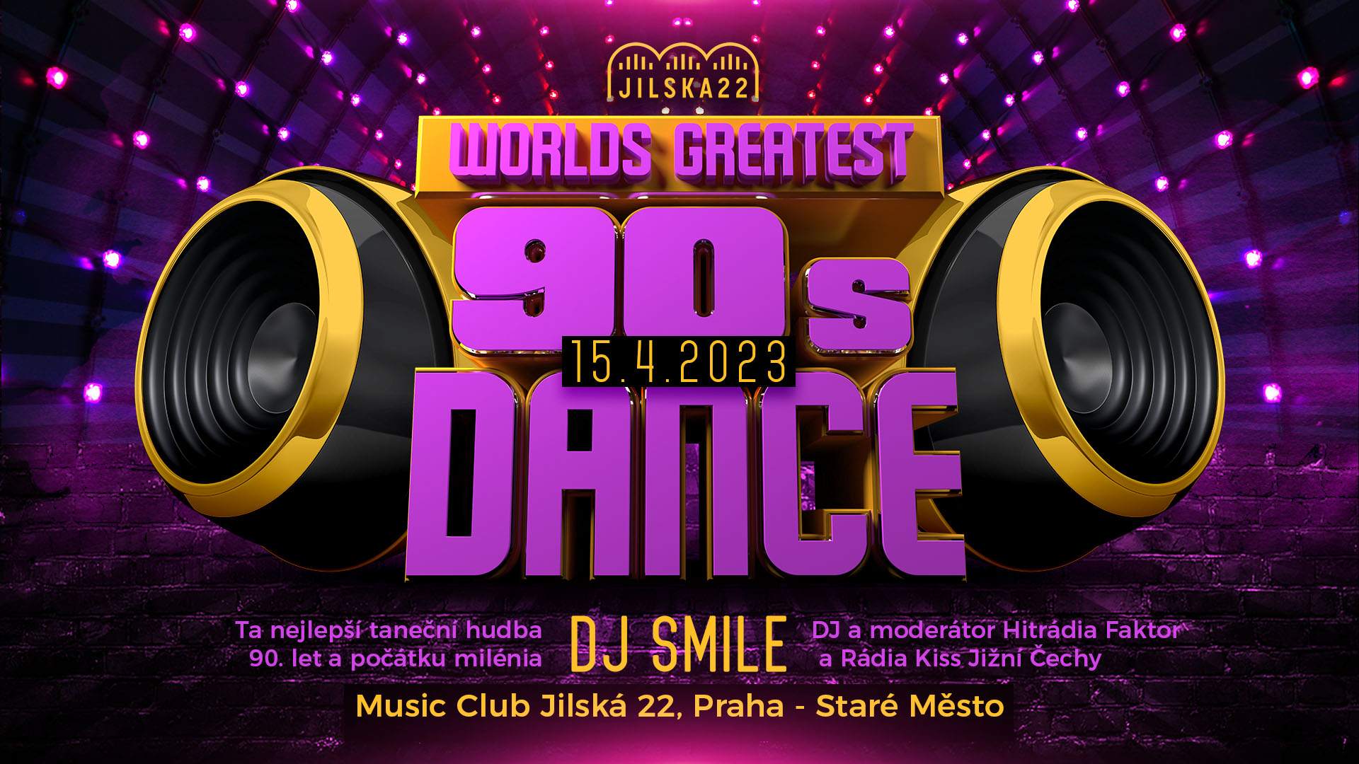 90s Dance at Music Club Jilska 22, Prague