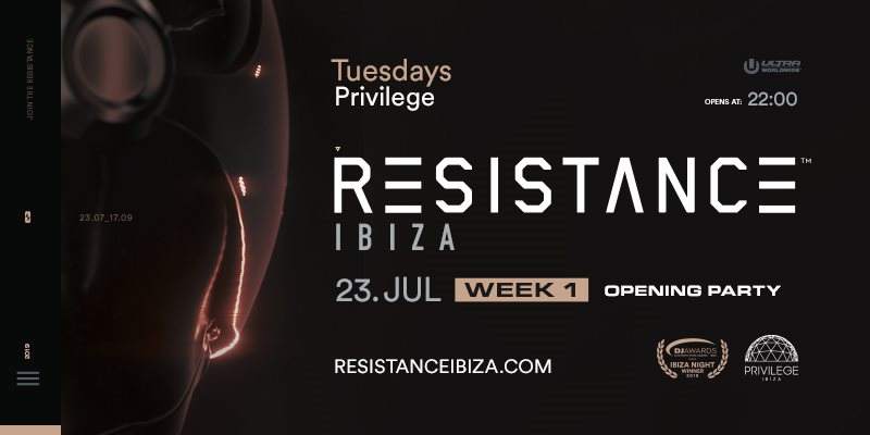 Resistance Ibiza Week 1 - Opening Party - フライヤー表