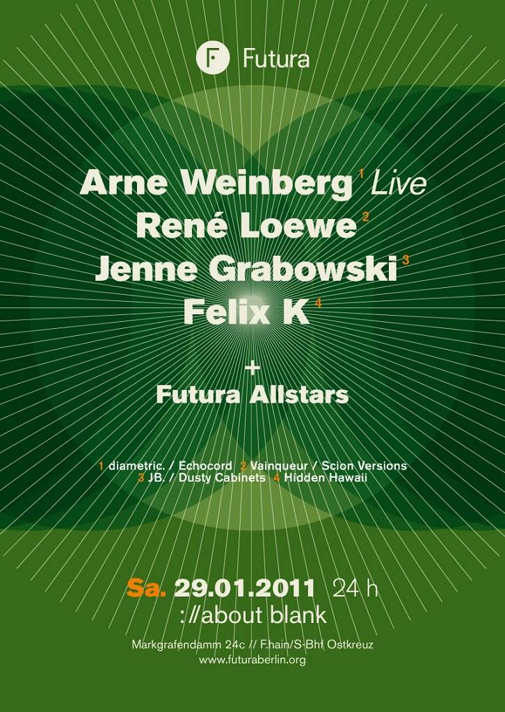 Futura Clubnight with Arne Weinberg Live - フライヤー裏