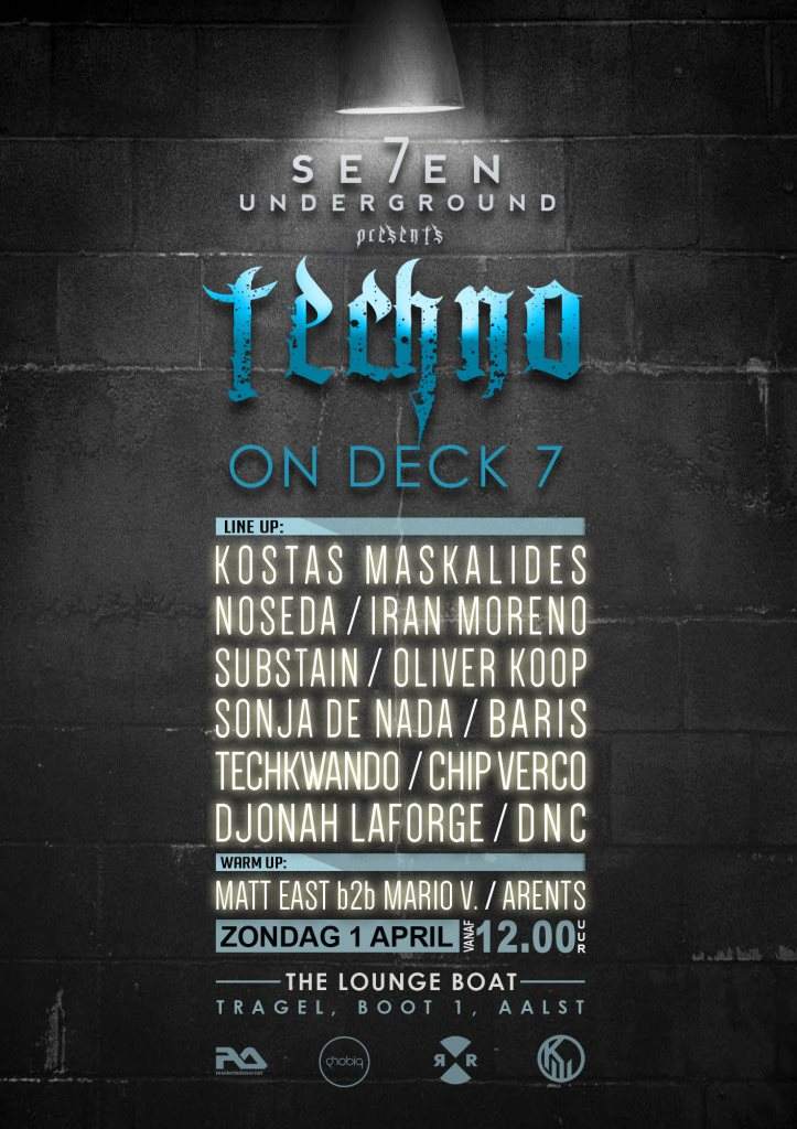 SE7EN Underground presents Techno on Deck 7 - Página frontal