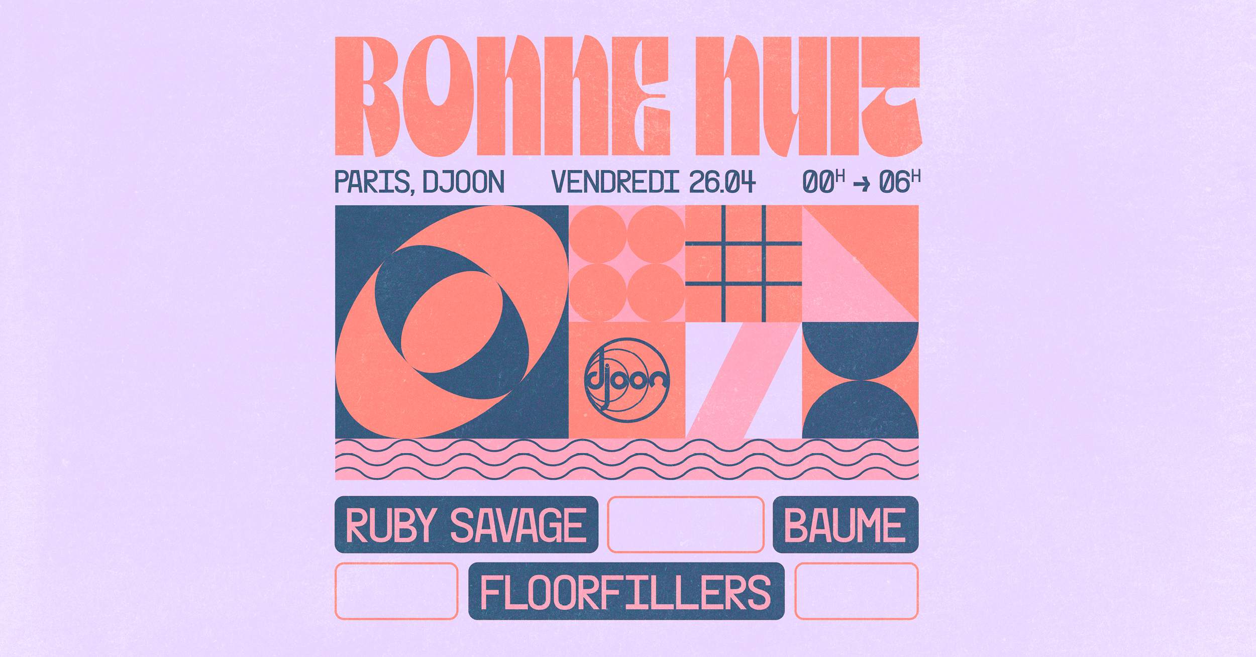 Club Bonne Nuit: Ruby Savage - Baume - Floorfillers - フライヤー表
