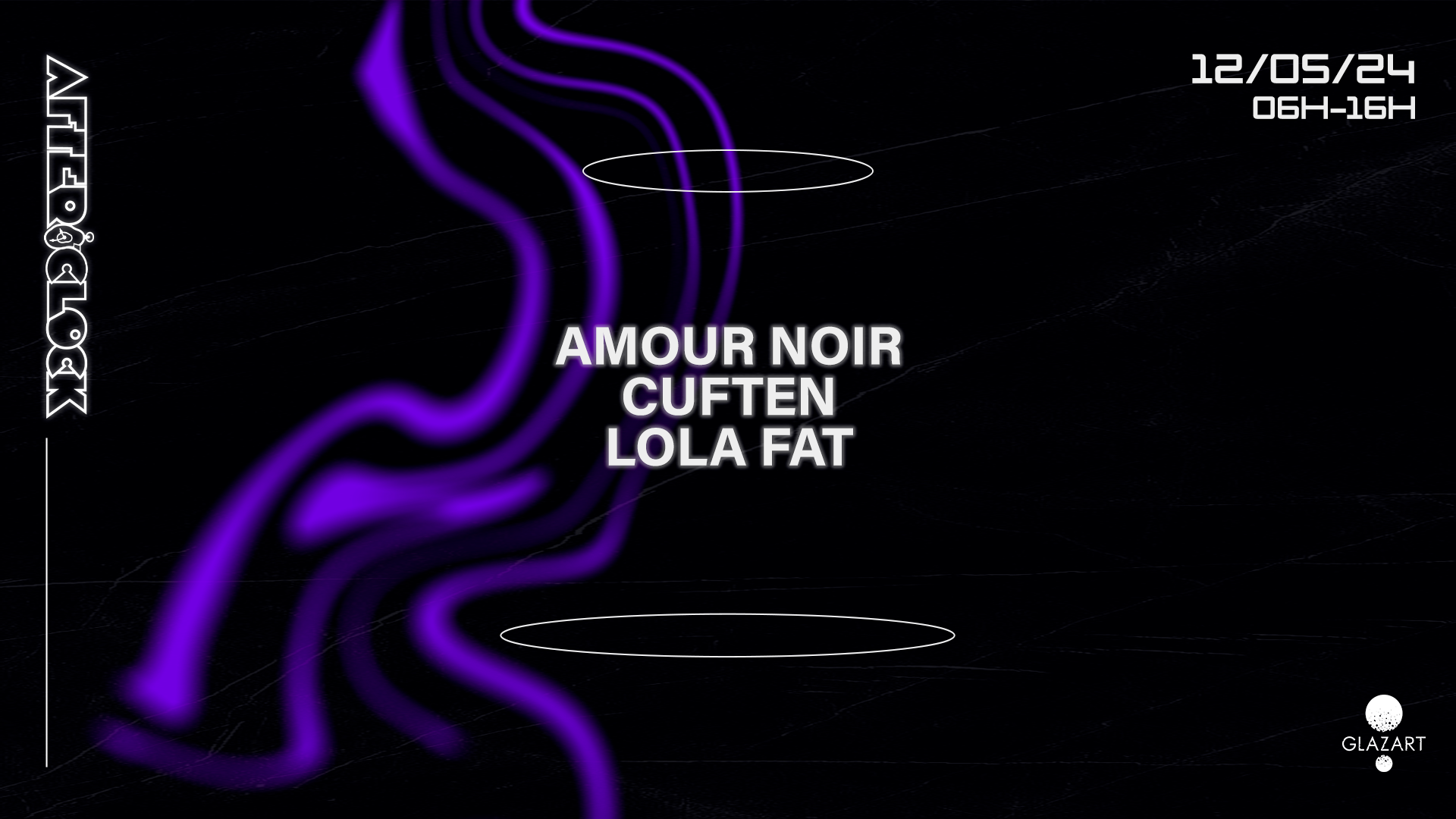 After O'Clock: Cuften, Amour Noir, Lola Fat - フライヤー表