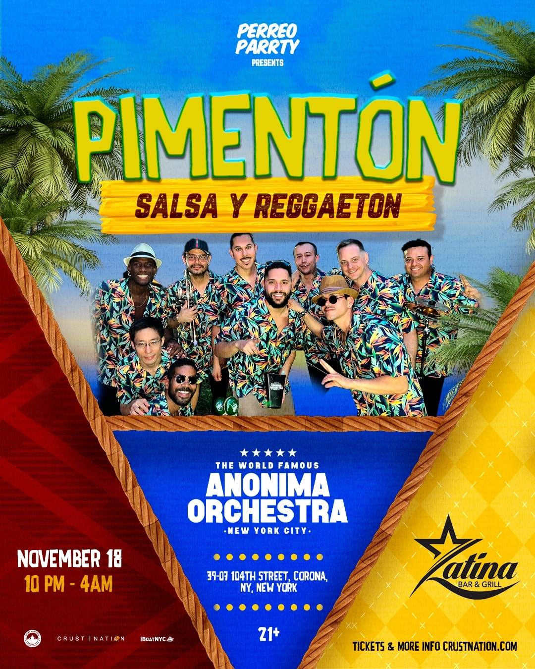 Pimentón - Salsa y Reggaeton at Estrella Latina with Anonima Orchestra at  TBA - Estrella Latina 39-07 104th Street Queens, NY 11368 United States,  New York City