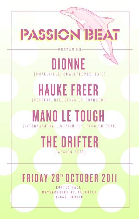 Passion Beat with Dionne, Hauke Freer, Mano Le Tough, The Drifter - Página frontal
