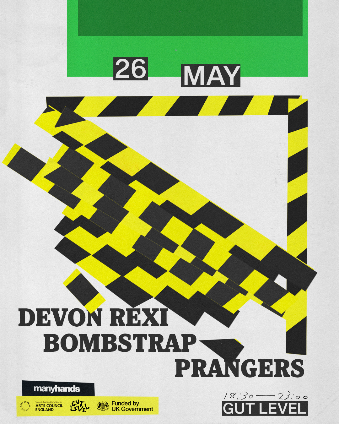 Devon Rexi, BOMBSTRAP & Prangers at Gut Level, Sheffield