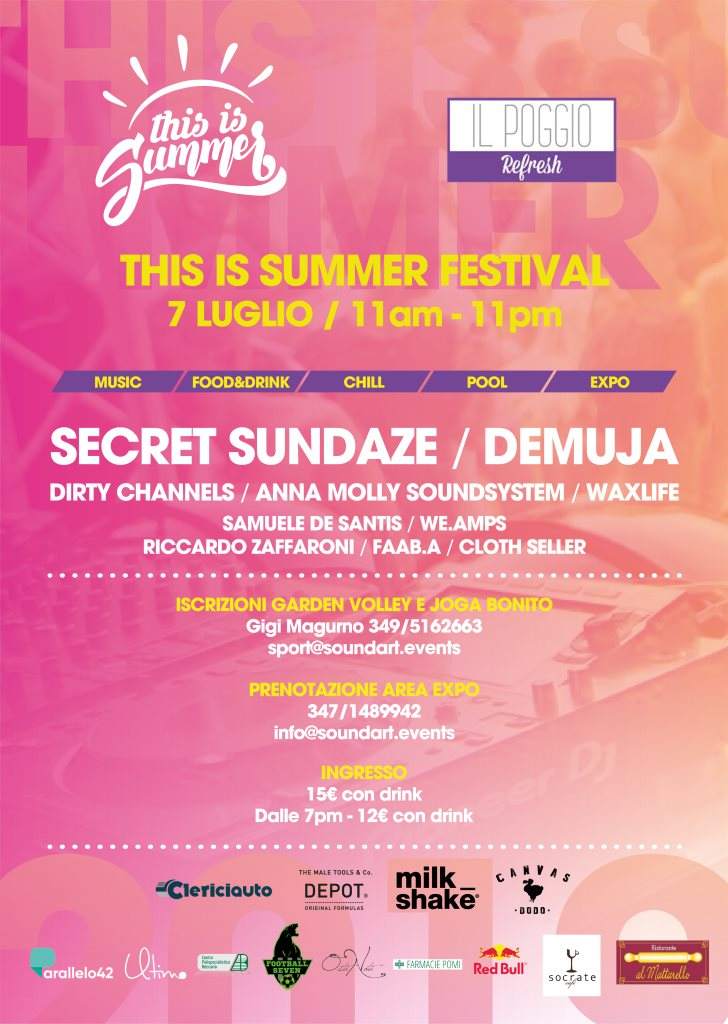 This is Summer Festival with Secretsundaze and Demuja - フライヤー表