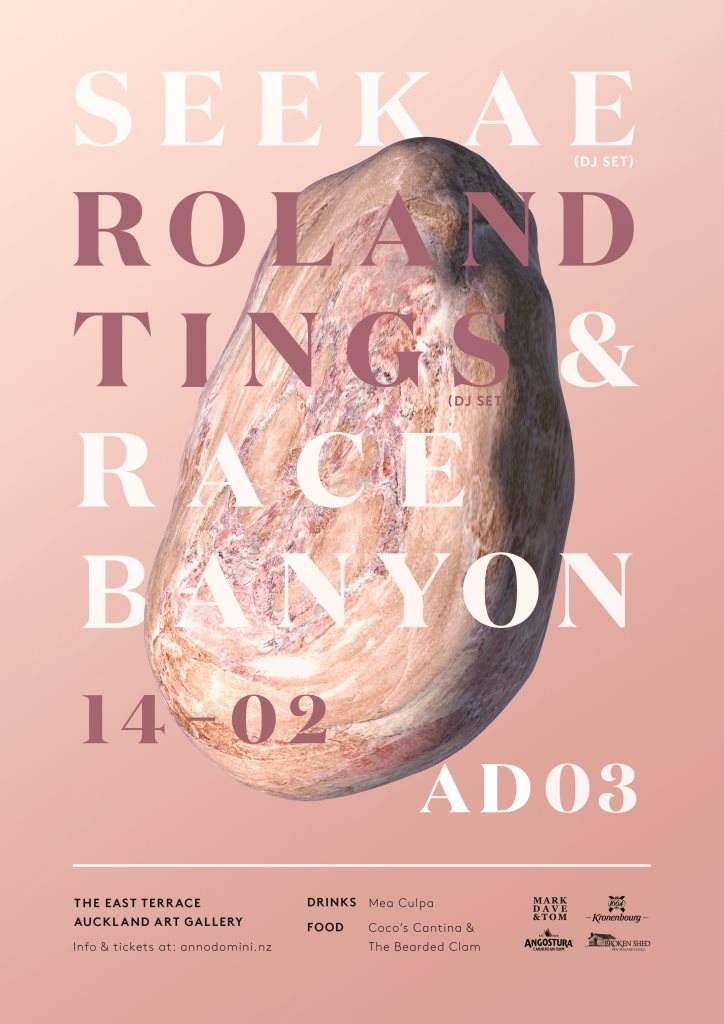 Anno Domini 2016: Seekae (DJ Set), Roland Tings (DJ Set) & Race Banyon - フライヤー表