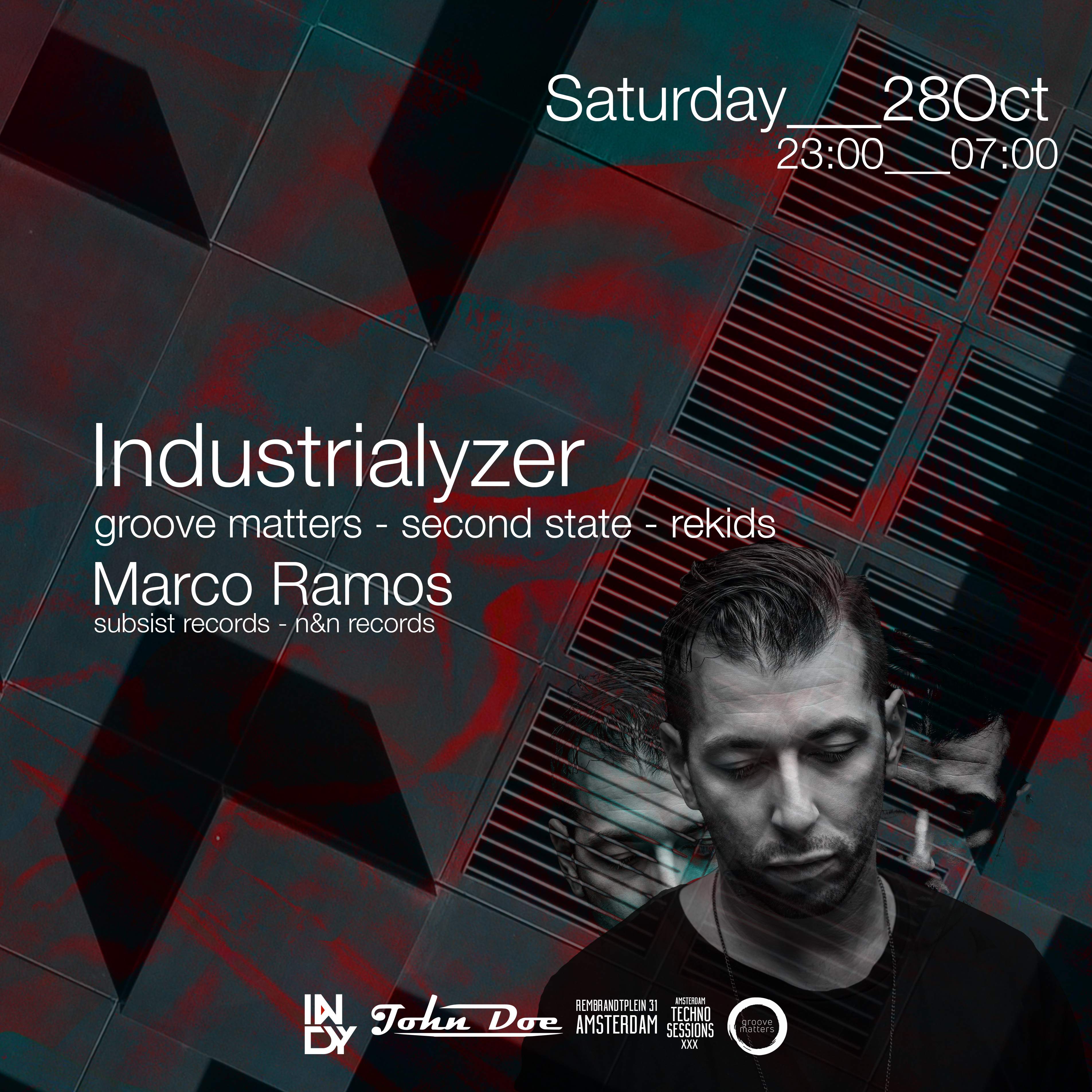 Amsterdam Techno Sessions w Industrialyzer (Second State - REKIDS) bij  John Doe, Amsterdam