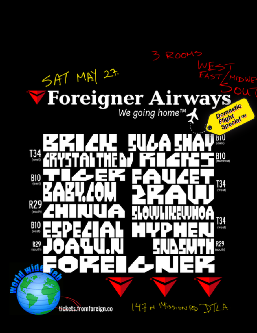 Foreigner Airways™ • Domestic Flight Special - フライヤー表