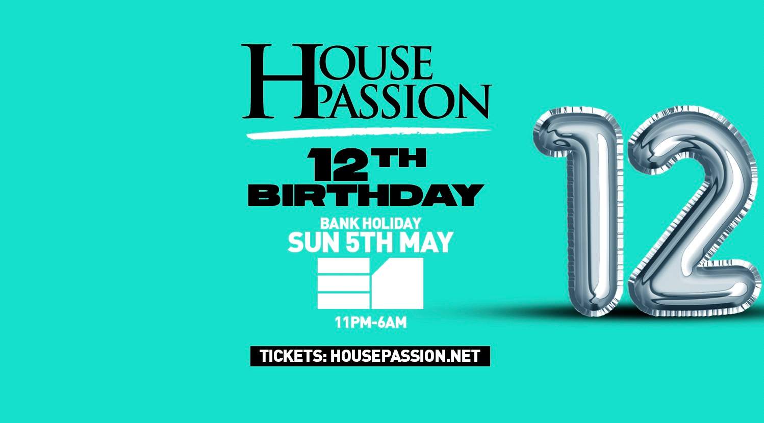 House Passion 12th Birthday - Página frontal