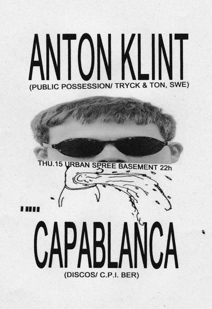 Anton Klint b2b Capablanca at the Basement - フライヤー表