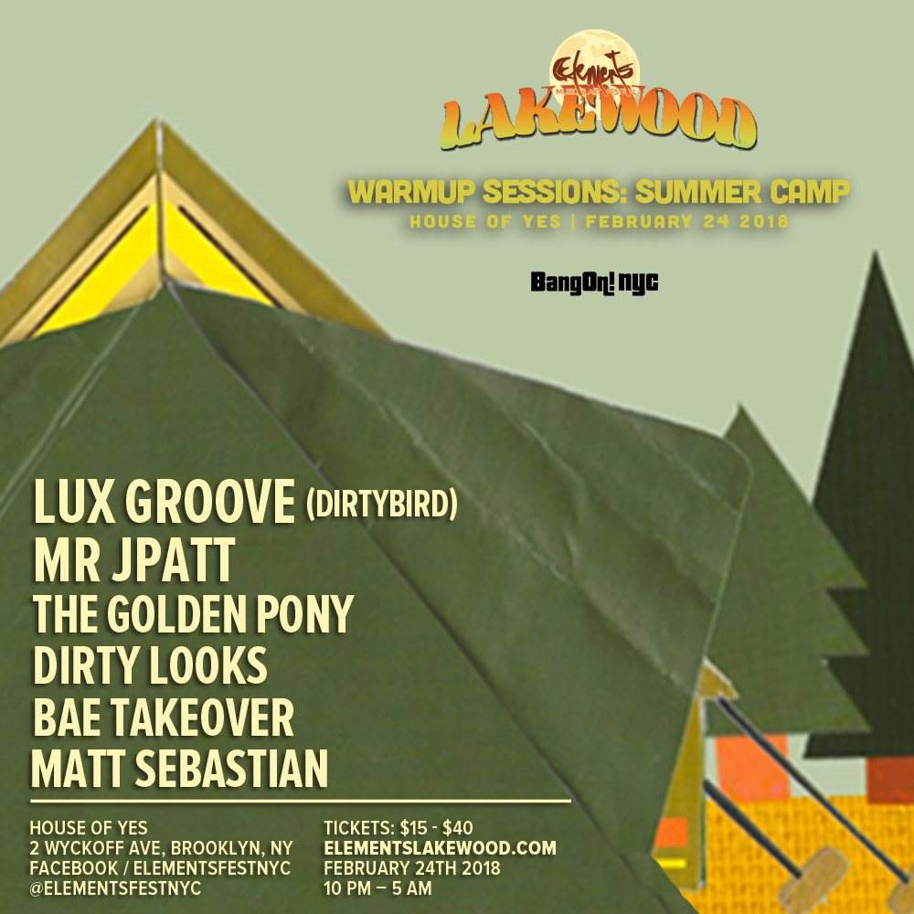 Elements Lakewood Warmup Sessions: Summer Camp - フライヤー表