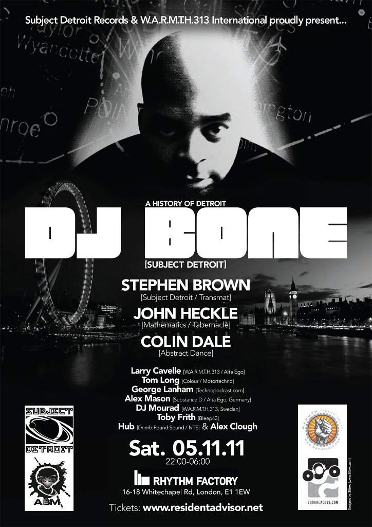 A History Of Detroit with Dj Bone, Stephen Brown, Colin Dale - Página frontal