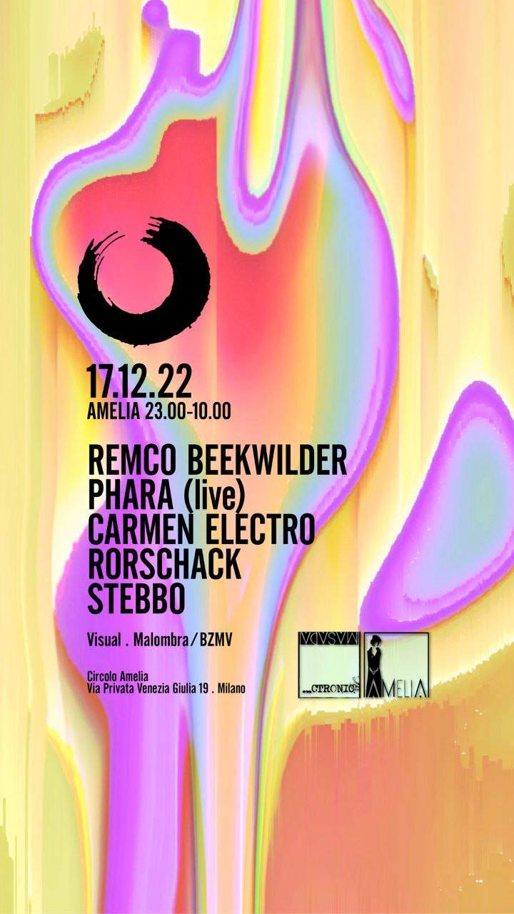 Closer #71 /// Remco Beekwilder - Phara (live) - Carmen Electro - Rorschack - Stebbo - フライヤー表