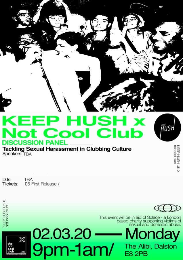 Keep Hush x The Not Cool Club: Tackling Sexual Harassment in Club Culture - Página frontal