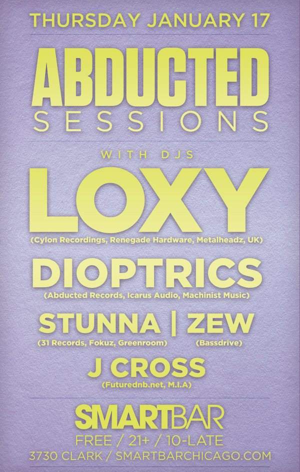 Abducted Sessions: Loxy with Dioptrics, Stunna, Zew, J Cross - Página frontal