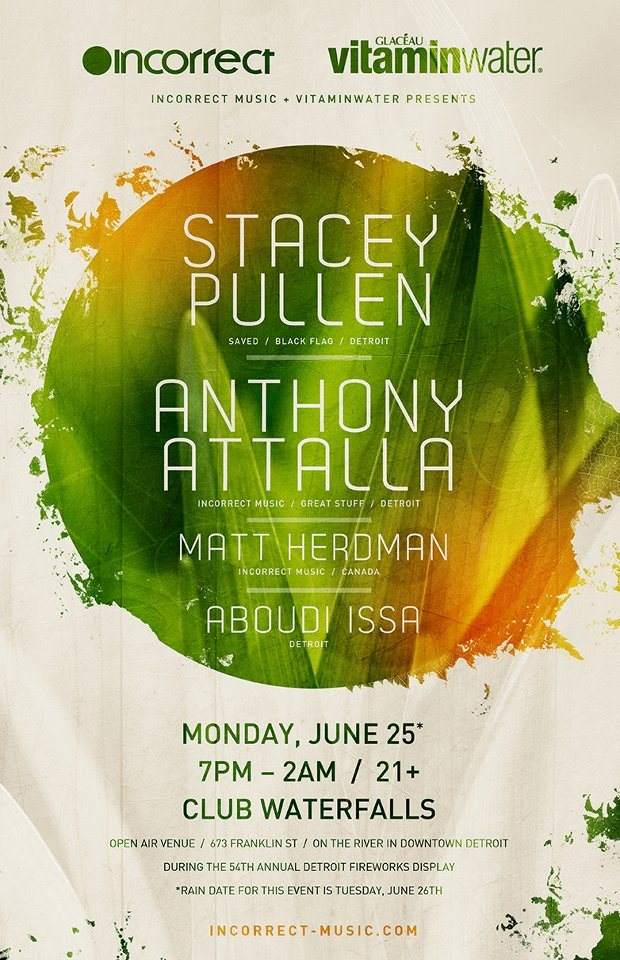 Incorrect Music & Vitaminwater present Stacey Pullen, Anthony Attalla - Página frontal