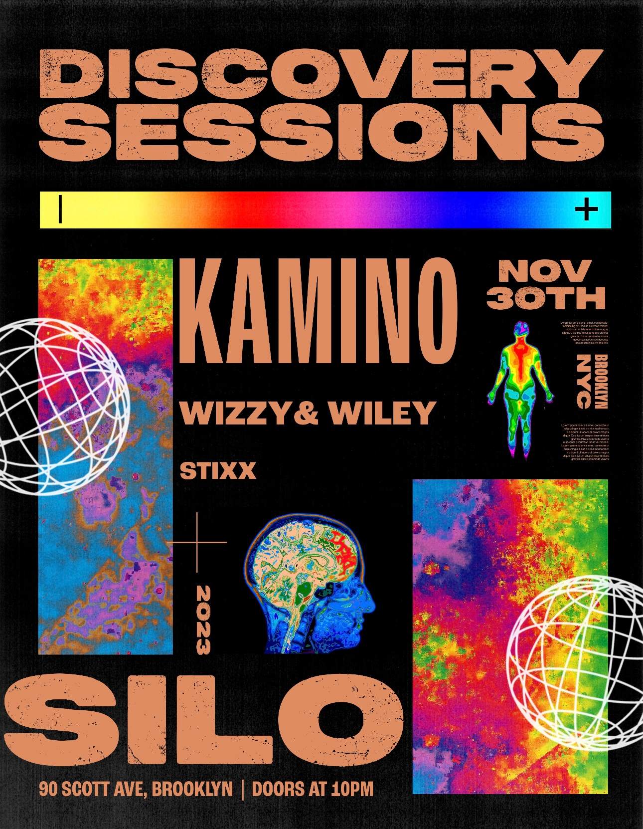 Discovery Sessions: Kamino / Wizzy & Wiley / Stixx - フライヤー表